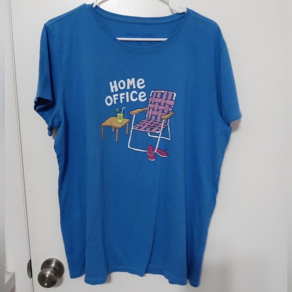 COPY - Life is Good Crusher Lite "Home Office" short sleeve Women's XL T Shirt